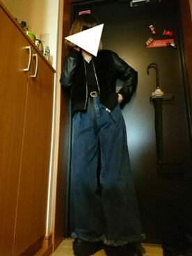 「足長効果」｜「アイテム（ブルゾン）」を使った、fｕｍｉｎｏ.さん（レディース・155cm）の秋コーディネート