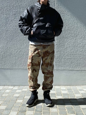 「NIKE ACG（ナイキエィシージー）のアイテム（ナイロンジャケット）」を使った、suguruさん（メンズ・173cm）の春コーディネート