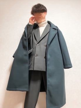「epnok」｜「アイテム（チェスターコート）」を使った、ひろさん（メンズ・168cm）の冬コーディネート