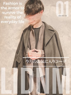 「WYM」｜「アイテム（ノーカラージャケット）」を使った、ひろさん（メンズ・168cm）の冬コーディネート