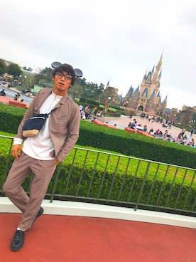「アイテム（ショルダーバッグ、ブルー系）」を使った、yuuheiさん（メンズ・173cm）の冬コーディネート