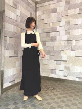 「BASERANGE（ベースレンジ）のアイテム（ワンピース/ドレス）」を使った、shinaさん（レディース・160cm）の冬コーディネート