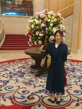 「サークルバッグ」｜Harukaさん（レディース・153cm）の夏コーディネート