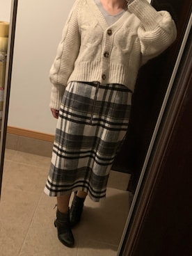 「she mo shelly（シーモシェリー）のアイテム」を使った、sgrさん（レディース・155cm）の秋コーディネート