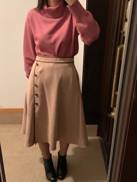 「she mo shelly（シーモシェリー）のアイテム」を使った、sgrさん（レディース・155cm）の秋コーディネート