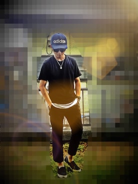 「アイテム（スリッポン、その他）」を使った、TAKUMINさん（メンズ・170cm）の夏コーディネート