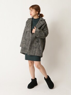 「U by SPICK&SPAN（ユーバイスピックアンドスパン）のアイテム（その他アウター）」を使った、karinさん（レディース・158cm）の秋コーディネート
