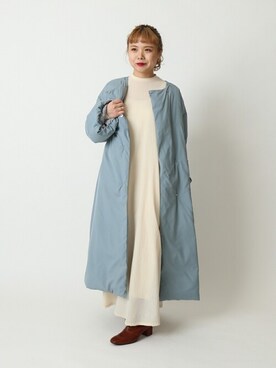 「U by SPICK&SPAN（ユーバイスピックアンドスパン）のアイテム（その他アウター）」を使った、karinさん（レディース・158cm）の冬コーディネート