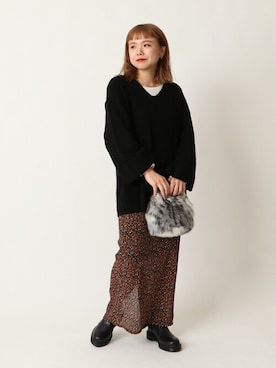 「U by SPICK&SPAN（ユーバイスピックアンドスパン）のアイテム」を使った、karinさん（レディース・158cm）の冬コーディネート