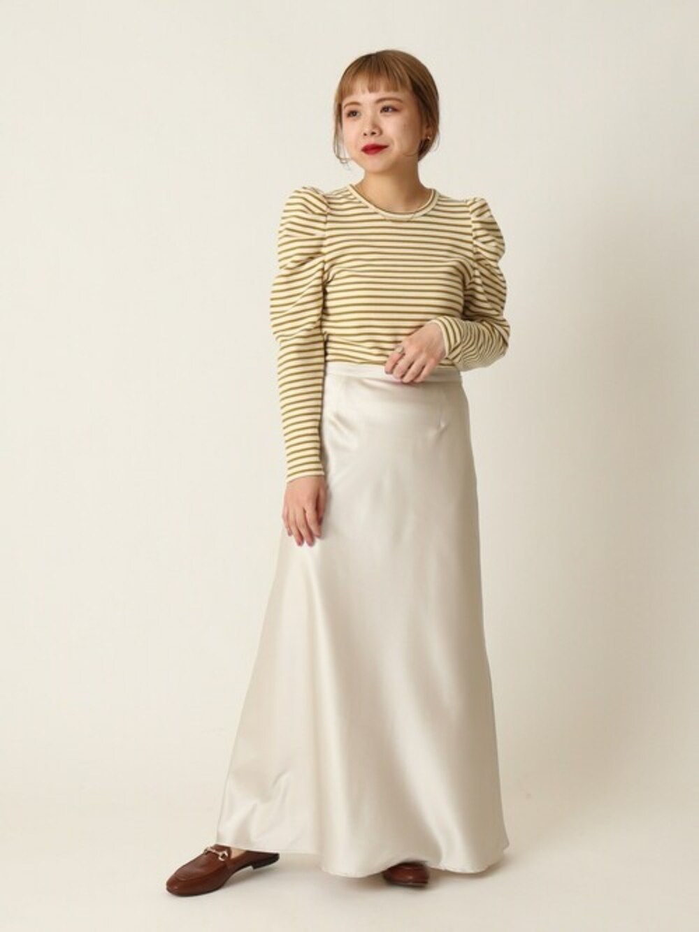 Ubyspick&span♡ ギャザースリーブボーダープルオーバー U by SPICK&SPAN（ユーバイスピックアンドスパン）の「ギャザー
