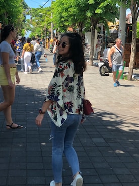 「MUJI Labo（ムジラボ）のアイテム（Shoes、ホワイト系）」を使った、黃以葯さん（レディース・155cm）の夏コーディネート