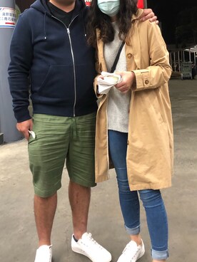 「ZARA（ザラ）のアイテム（Outerwear、ベージュ系）」を使った、黃以葯さん（レディース・155cm）の夏コーディネート