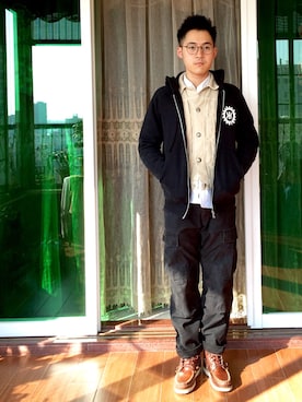 「WTAPS（ダブルタップス）のアイテム（ジャケット/アウター）」を使った、 菜頭丸さん（メンズ・170cm）の冬コーディネート