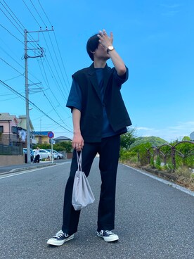 「Creed（クリード）のアイテム」を使った、むかさん（メンズ・175cm）の夏コーディネート