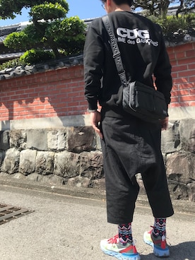 「CDG（シーディージー）のアイテム（スウェット）」を使った、ssssshinjiさん（メンズ・173cm）の春コーディネート
