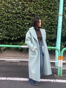 「Ameri（アメリ）のアイテム（ムートンコート）」を使った、Akaneさん（レディース・155cm）の冬コーディネート