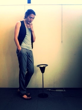 「TOPMAN（トップマン）のアイテム（パンツ）」を使った、hirokazutan12さん（メンズ・175cm）の夏コーディネート