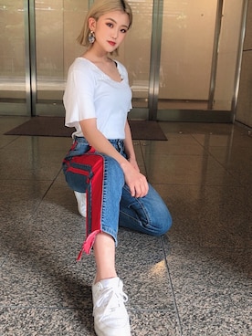 「ADER error（アーダーエラー）のアイテム」を使った、碧さん（レディース・164cm）の夏コーディネート