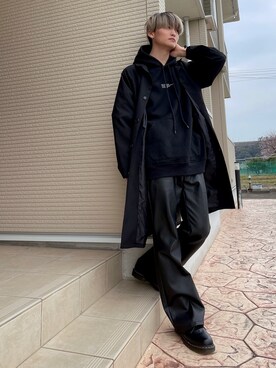 「DANKE SCHON（ダンケシェーン）のアイテム（パーカー）」を使った、nayさん（メンズ・178cm）の春コーディネート
