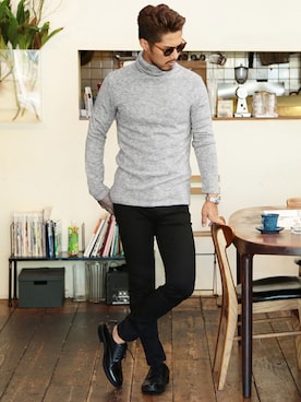 「jiggys shop（ジギーズショップ）のアイテム（チノパンツ）」を使った、JIGGYS SHOP PRESSさん（メンズ・180cm）の秋コーディネート