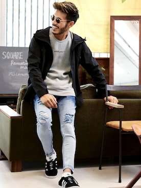 「roshell（ロシェル）のアイテム（ジャケット/アウター）」を使った、JIGGYS SHOP PRESSさん（メンズ・180cm）の秋コーディネート