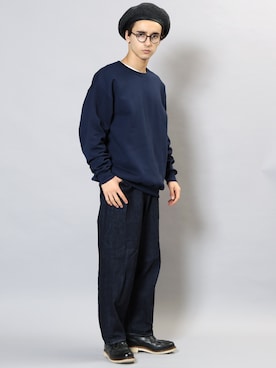 「パラブーツ」｜「アイテム（スウェット）」を使った、JIGGYS SHOP PRESSさん（メンズ・176cm）の秋コーディネート