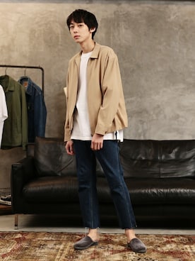 「UNUSED」｜「アイテム（ブルゾン）」を使った、JIGGYS SHOP PRESSさん（メンズ・182cm）の冬コーディネート