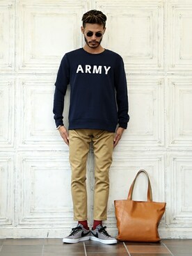 「jiggys shop（ジギーズショップ）のアイテム」を使った、JIGGYS SHOP PRESSさん（メンズ・180cm）の春コーディネート
