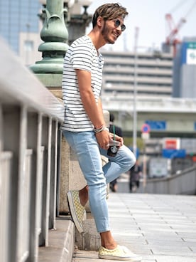 「jiggys shop（ジギーズショップ）のアイテム」を使った、JIGGYS SHOP PRESSさん（メンズ・180cm）の春コーディネート