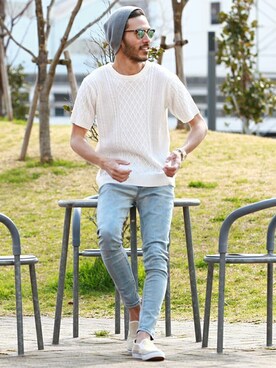「jiggys shop（ジギーズショップ）のアイテム」を使った、JIGGYS SHOP PRESSさん（メンズ・180cm）の春コーディネート