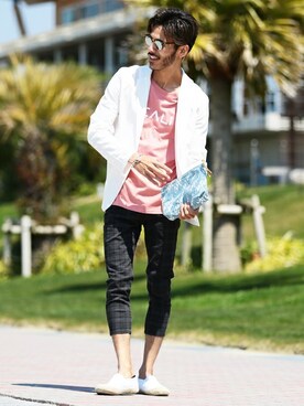「jiggys shop（ジギーズショップ）のアイテム」を使った、JIGGYS SHOP PRESSさん（メンズ・180cm）の春コーディネート