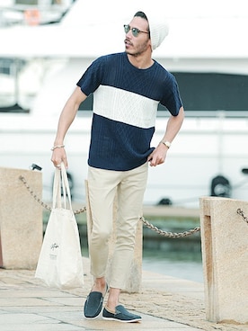 「jiggys shop（ジギーズショップ）のアイテム」を使った、JIGGYS SHOP PRESSさん（メンズ・180cm）の春コーディネート