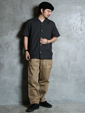 「NIIRUS（ニールス）のアイテム」を使った、JIGGYS SHOP PRESSさん（メンズ・178cm）の春コーディネート