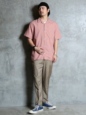 「NIIRUS（ニールス）のアイテム」を使った、JIGGYS SHOP PRESSさん（メンズ・178cm）の春コーディネート