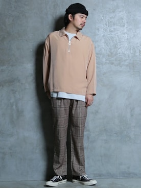 「NIIRUS（ニールス）のアイテム」を使った、JIGGYS SHOP PRESSさん（メンズ・178cm）の春コーディネート