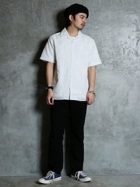 「NIIRUS（ニールス）のアイテム」を使った、JIGGYS SHOP PRESSさん（メンズ・178cm）の春コーディネート