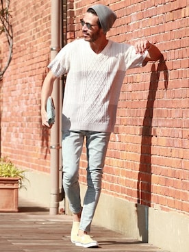 「jiggys shop（ジギーズショップ）のアイテム」を使った、JIGGYS SHOP PRESSさん（メンズ・180cm）の春コーディネート