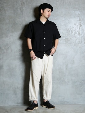 「NIIRUS（ニールス）のアイテム」を使った、JIGGYS SHOP PRESSさん（メンズ・178cm）の春コーディネート