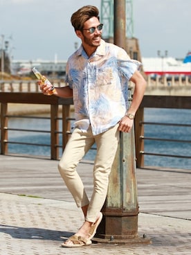 「jiggys shop（ジギーズショップ）のアイテム」を使った、JIGGYS SHOP PRESSさん（メンズ・180cm）の春コーディネート
