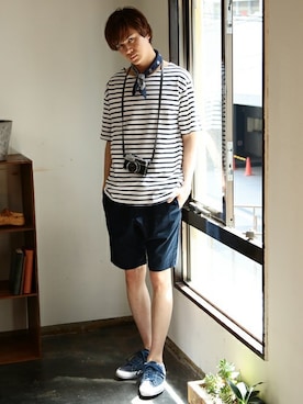 「NIIRUS（ニールス）のアイテム」を使った、JIGGYS SHOP PRESSさん（メンズ・180cm）の春コーディネート