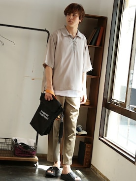 「NIIRUS（ニールス）のアイテム」を使った、JIGGYS SHOP PRESSさん（メンズ・180cm）の春コーディネート