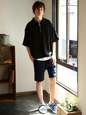 「NIIRUS（ニールス）のアイテム」を使った、JIGGYS SHOP PRESSさん（メンズ・180cm）の春コーディネート