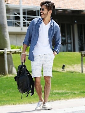 「jiggys shop（ジギーズショップ）のアイテム」を使った、JIGGYS SHOP PRESSさん（メンズ・180cm）の夏コーディネート