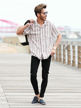 「jiggys shop（ジギーズショップ）のアイテム」を使った、JIGGYS SHOP PRESSさん（メンズ・180cm）の夏コーディネート