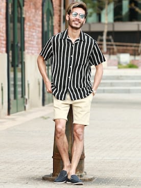 「jiggys shop（ジギーズショップ）のアイテム」を使った、JIGGYS SHOP PRESSさん（メンズ・180cm）の夏コーディネート