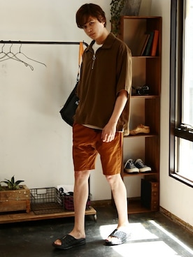 「NIIRUS（ニールス）のアイテム」を使った、JIGGYS SHOP PRESSさん（メンズ・180cm）の夏コーディネート