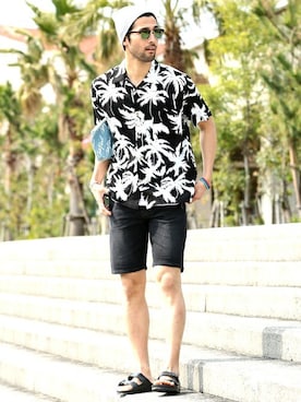 「jiggys shop（ジギーズショップ）のアイテム」を使った、JIGGYS SHOP PRESSさん（メンズ・183cm）の夏コーディネート