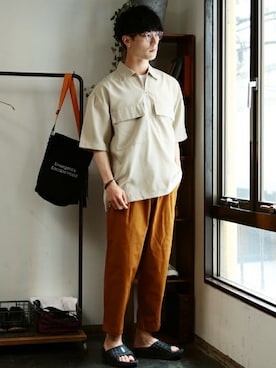 「NIIRUS（ニールス）のアイテム」を使った、JIGGYS SHOP PRESSさん（メンズ・178cm）の夏コーディネート