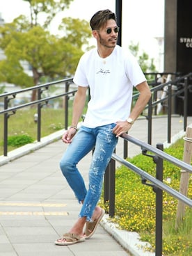 「jiggys shop（ジギーズショップ）のアイテム」を使った、JIGGYS SHOP PRESSさん（メンズ・180cm）の夏コーディネート