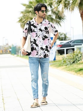 「jiggys shop（ジギーズショップ）のアイテム」を使った、JIGGYS SHOP PRESSさん（メンズ・183cm）の夏コーディネート